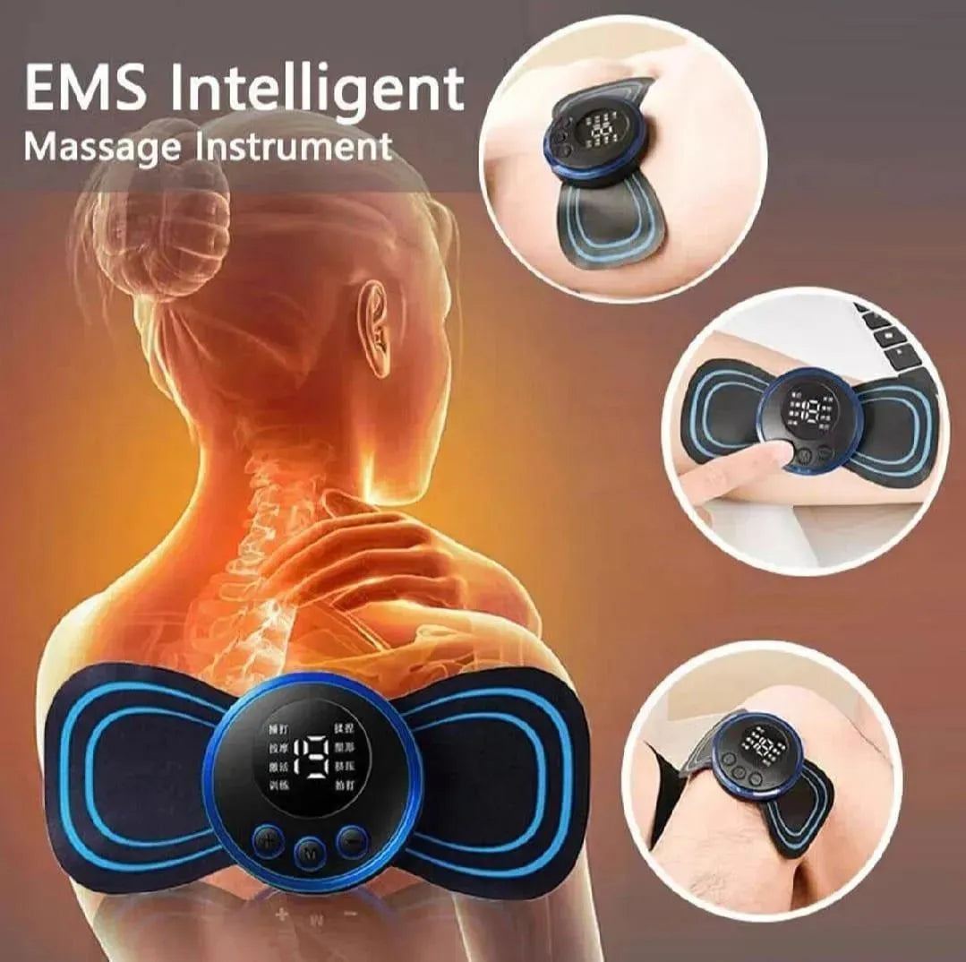 ہم آپ کے لیے لائے ہیں ایسا EMS Butterfly Massager جو 6 موڈ + 19 لیول کے ساتھ گردن، کمر، کندھے، ٹانگوں کا درد 10 منٹ میں ختم کر دے! Beat, Knead, Massage, Shaping سب ایک ڈیوائس میں۔